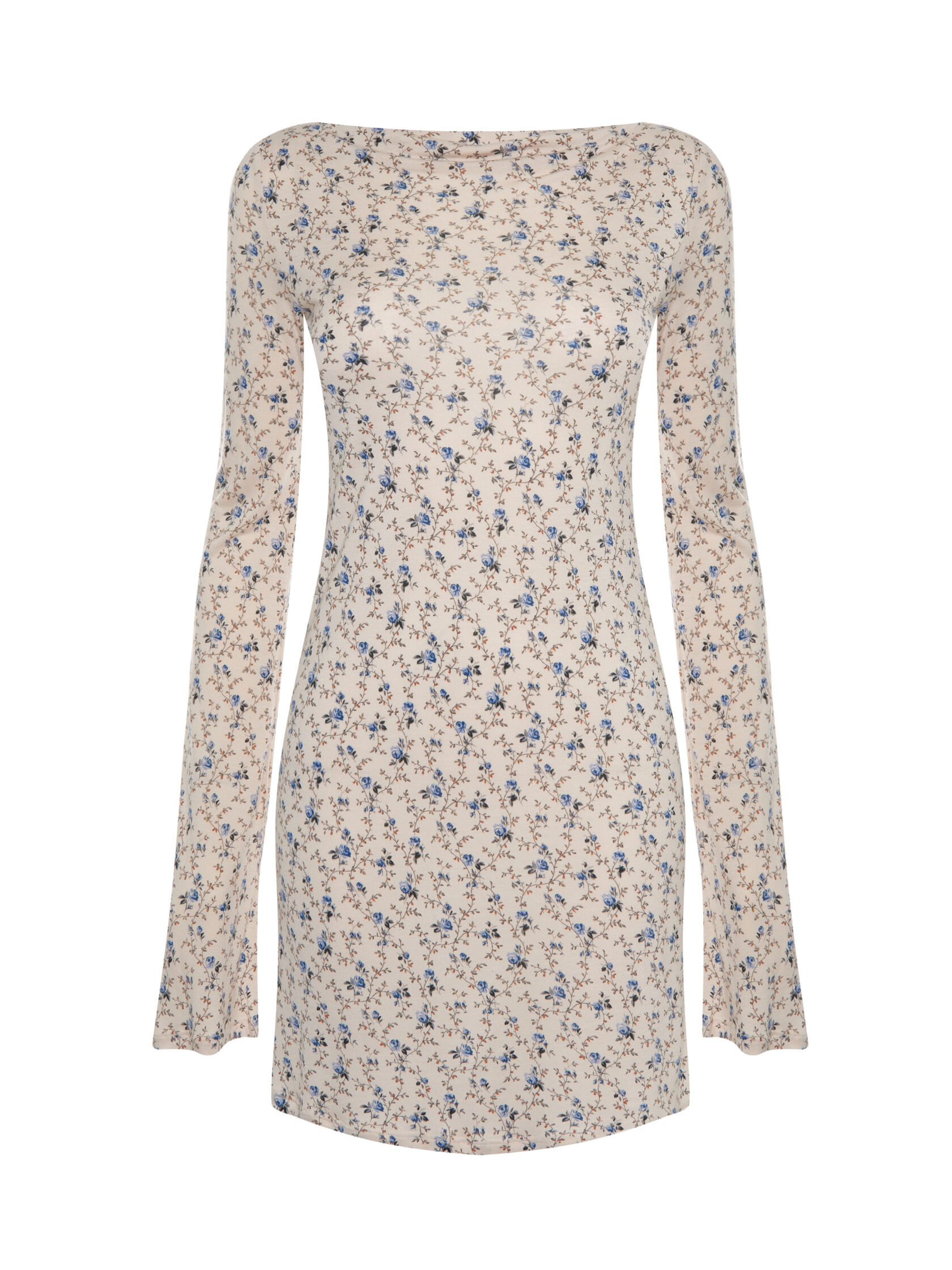 ПЛАТЬЕ MINI LONG SLEEVE BLUE ROSE